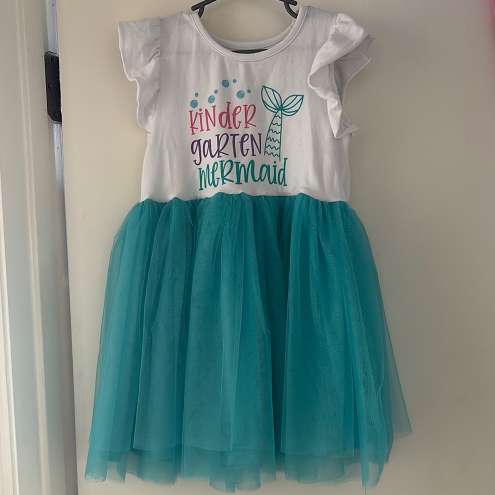 Amazon Kids Casual Dress - White and Teal